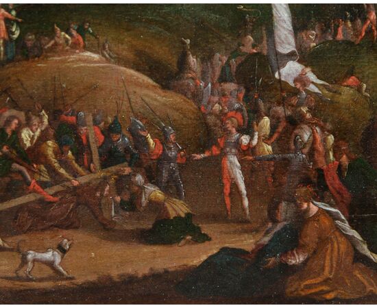Seguace di Jacques Caillot, prima metà del XVIII secolo, Salita al calvario