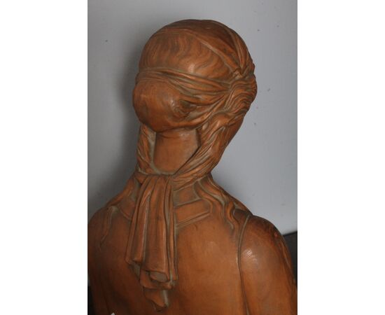 Antico busto terracotta  Liberty anni 1920 Toscana Nobildonna . h 52