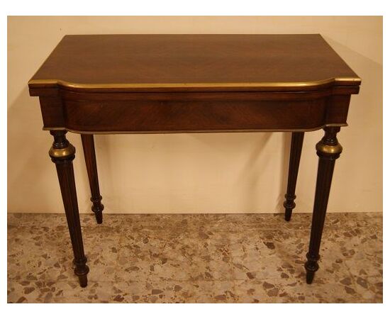 Antique French Louis XVI style console game table from the 1800s