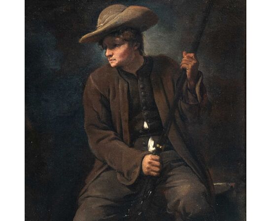 Pietro Longhi (Venezia 1701 - Venezia 1785) - Il Cacciatore.