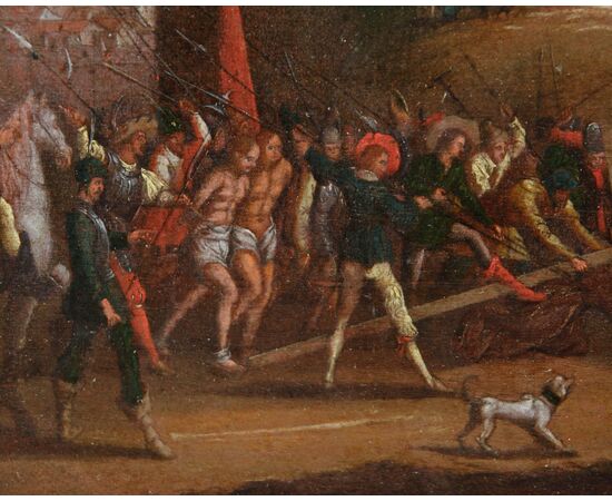 Seguace di Jacques Caillot, prima metà del XVIII secolo, Salita al calvario