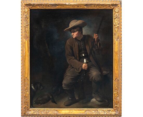 Pietro Longhi (Venezia 1701 - Venezia 1785) - Il Cacciatore.