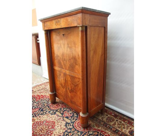 Walnut secretaire, Empire style, early 19th century, France