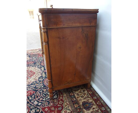LOUIS PHILIPPE WALNUT CHEST OF DRAWERS, 19TH CENTURY, PIEDMONT - cm W 117xD55xH101