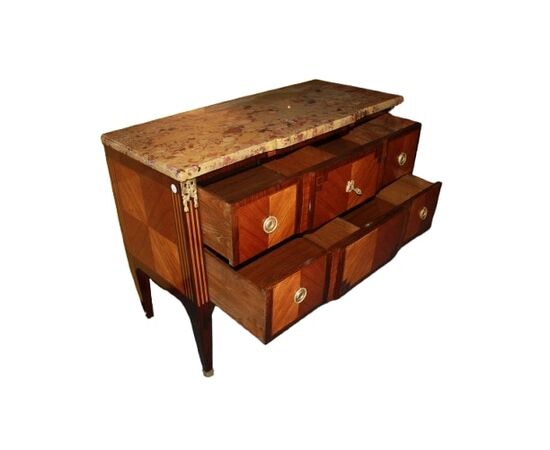 French chest of drawers from the second half of the 19th century, Louis XVI style, in rosewood.