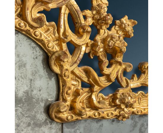 Overmantel mirror. Turin, Early 18th Century