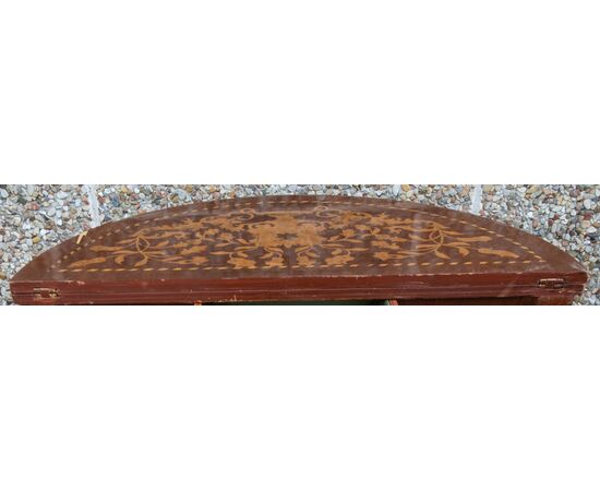 Inlaid 20th-century console/game table