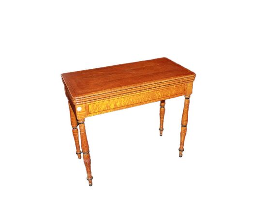 1800s Sheraton style maple wood game table