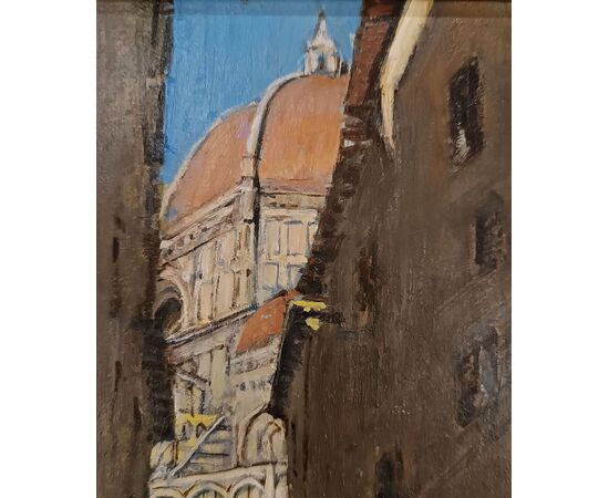DIPINTO CON SCORCIO FIORENTINO PRIMI DEL XX SECOLO