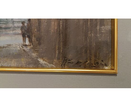 DIPINTO CON SCORCIO FIORENTINO PRIMI DEL XX SECOLO