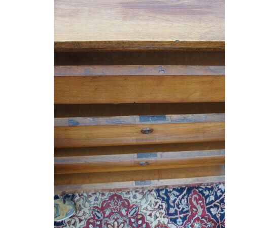 LOUIS PHILIPPE WALNUT CHEST OF DRAWERS, 19TH CENTURY, PIEDMONT - cm W 117xD55xH101