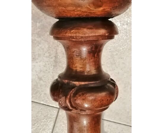 Carved 18th-century floor candlestick