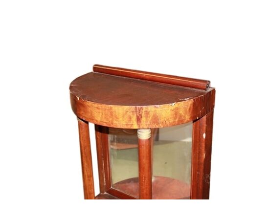 French Empire style mahogany feather console cabinet from the 1800s