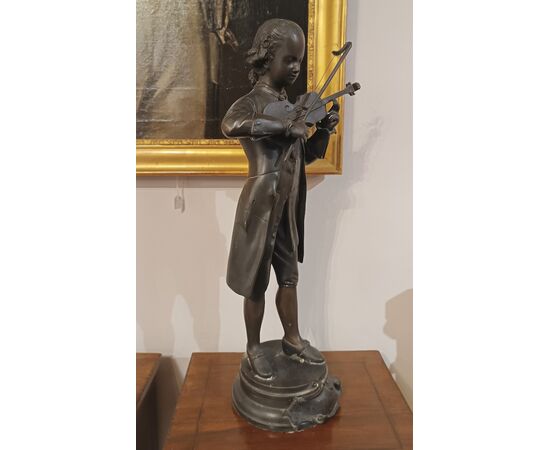 BRONZE SCULPTURE PORTRAIT OF MOZART LATE 19TH CENTURY