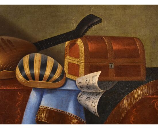Still life with musical instruments, Bonaventura Bettera (Bergamo, 1663 – c. 1718)