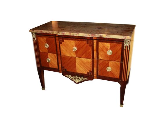 French chest of drawers from the second half of the 19th century, Louis XVI style, in rosewood.