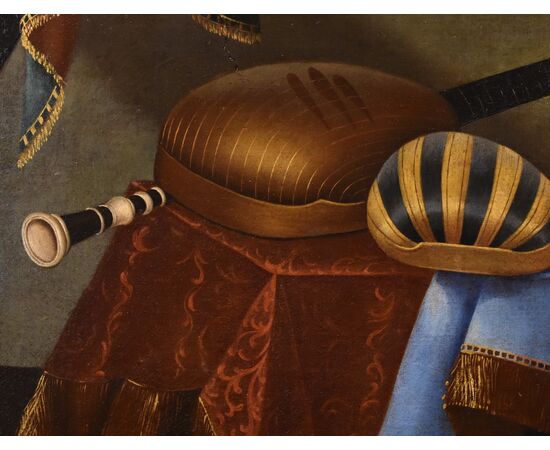 Still life with musical instruments, Bonaventura Bettera (Bergamo, 1663 – c. 1718)