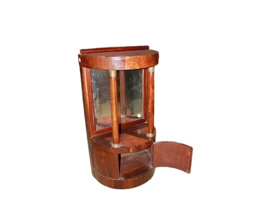 French Empire style mahogany feather console cabinet from the 1800s