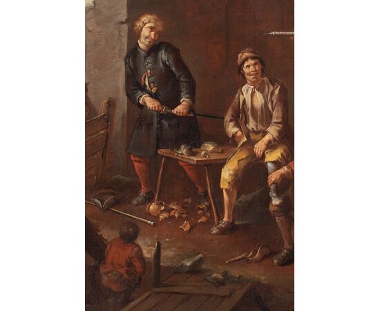 Giacomo Francesco Cipper, known as il Todeschini, "Scene with commoners"