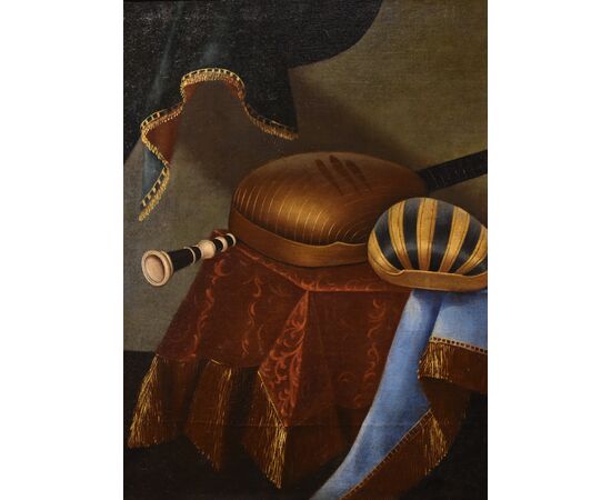 Still life with musical instruments, Bonaventura Bettera (Bergamo, 1663 – c. 1718)