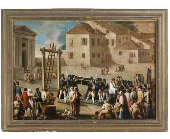 18th-century school, circle of Enrico Albricci. "The Condemned Man's Funeral"