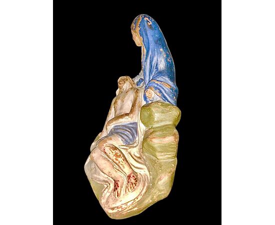 Polychrome terracotta sculpture depicting the Pietà, Bolognese area.