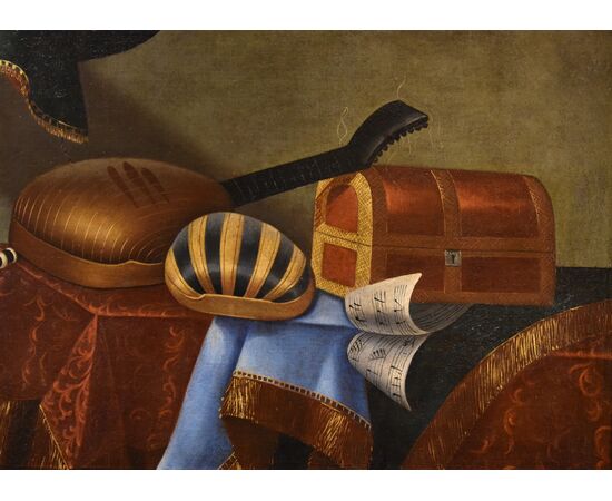Still life with musical instruments, Bonaventura Bettera (Bergamo, 1663 – c. 1718)