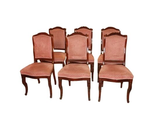 Set of 6 mahogany Directoire chairs