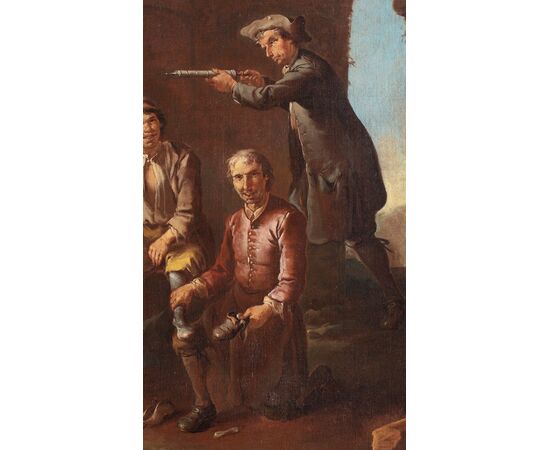 Giacomo Francesco Cipper, known as il Todeschini, "Scene with commoners"