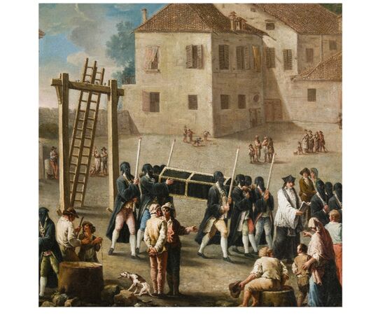 18th-century school, circle of Enrico Albricci. "The Condemned Man's Funeral"