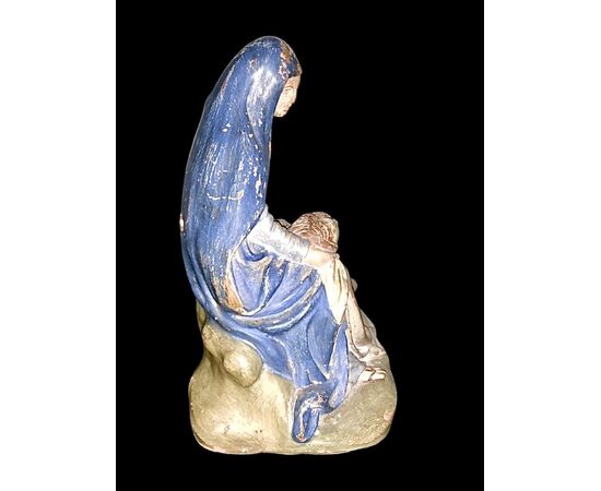 Polychrome terracotta sculpture depicting the Pietà, Bolognese area.