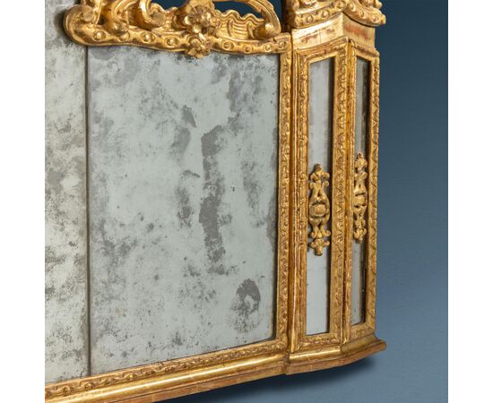 Overmantel mirror. Turin, Early 18th Century