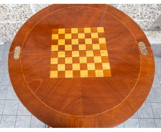 Inlaid 20th-century console/game table