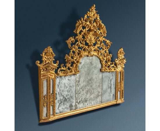 Overmantel mirror. Turin, Early 18th Century