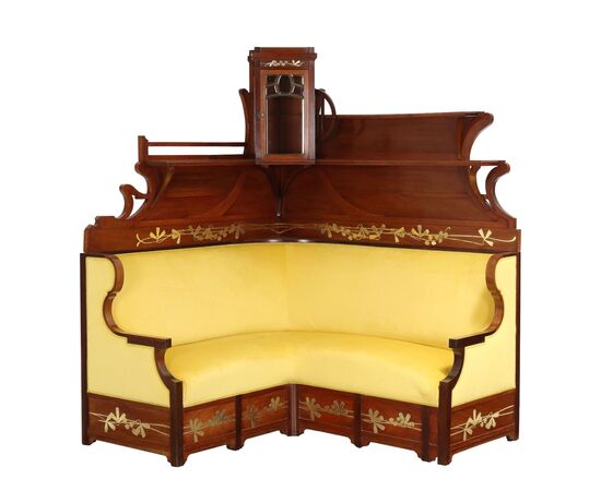 Liberty Style Corner Sofa Italy Late 19th - Early 20th Century