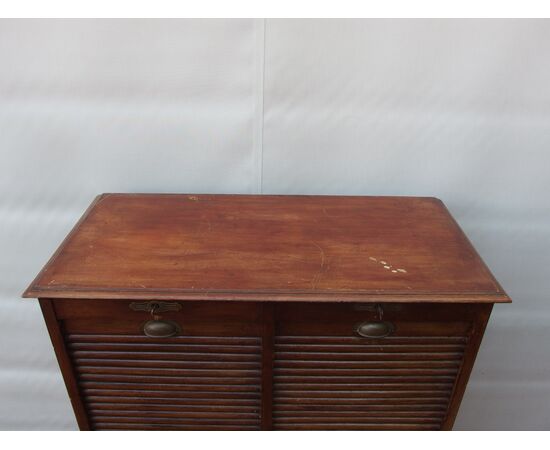 SERRANDINA DOPPIA DA UFFICIO IN LEGNO MASSELLO EPOCA PRIMI 900  cm L84xP52xH149