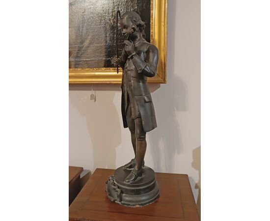 BRONZE SCULPTURE PORTRAIT OF MOZART LATE 19TH CENTURY