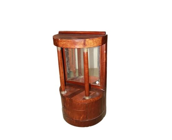 French Empire style mahogany feather console cabinet from the 1800s