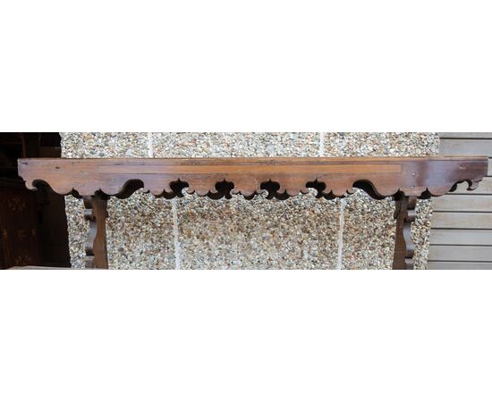 Panca del '600 in legno intagliato restaurata