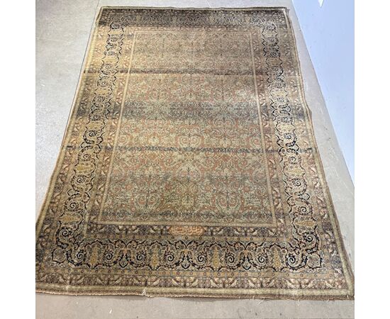 Antico tappeto Persiano pregiato XIX grande qualità . Mis 214 x cm 146