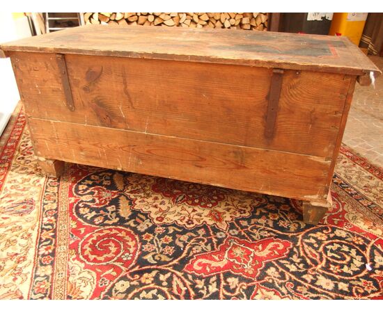 LACQUERED CHEST, 1800s ALSACE - cm L137xP67xH65