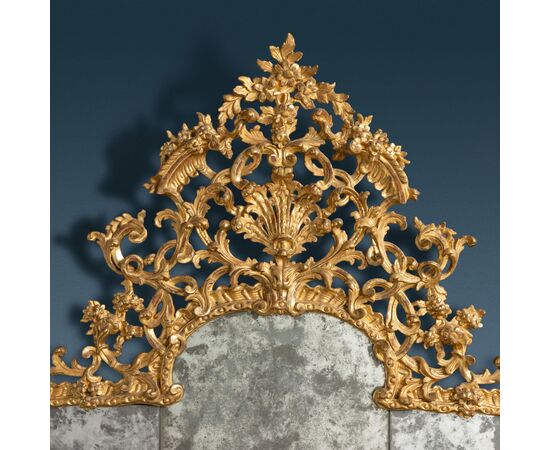 Overmantel mirror. Turin, Early 18th Century