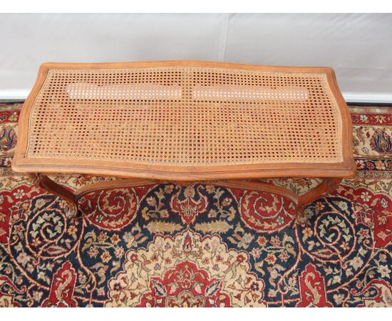 Walnut bench with Vienna straw, late 19th century France