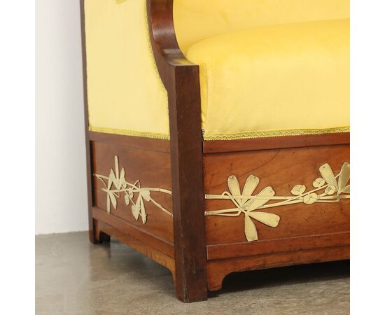 Liberty Style Corner Sofa Italy Late 19th - Early 20th Century