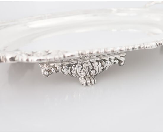 George IV sterling silver two-handled tray, Paul Storr, London, 1826
