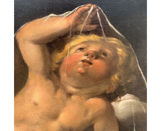 Isidoro Bianchi (Campione 1581 - Campione 1662) - Putto playing with a veil.