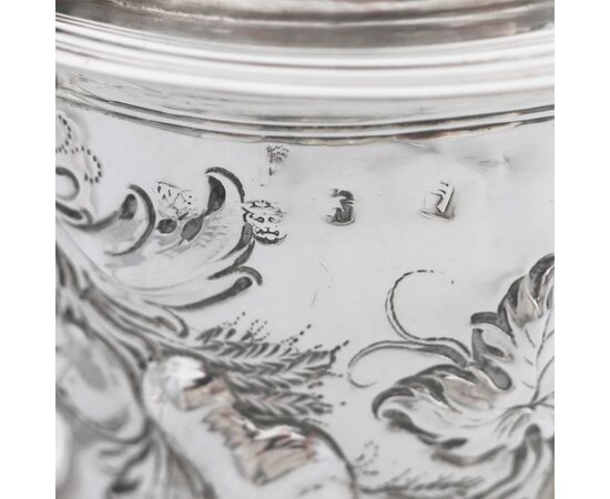 Charles II sterling silver tankard, silversmith WS, London, 1676?