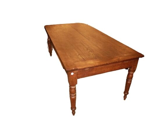 Large Rustic Cherry Wood Table from the 1800s