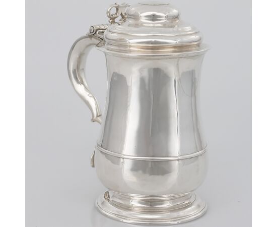 Tankard in argento sterling Giorgio II, William Dalton, Newcastle, 1747