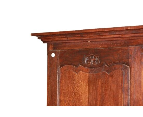 19th-century Provençal-style oak wood cabinet with one door